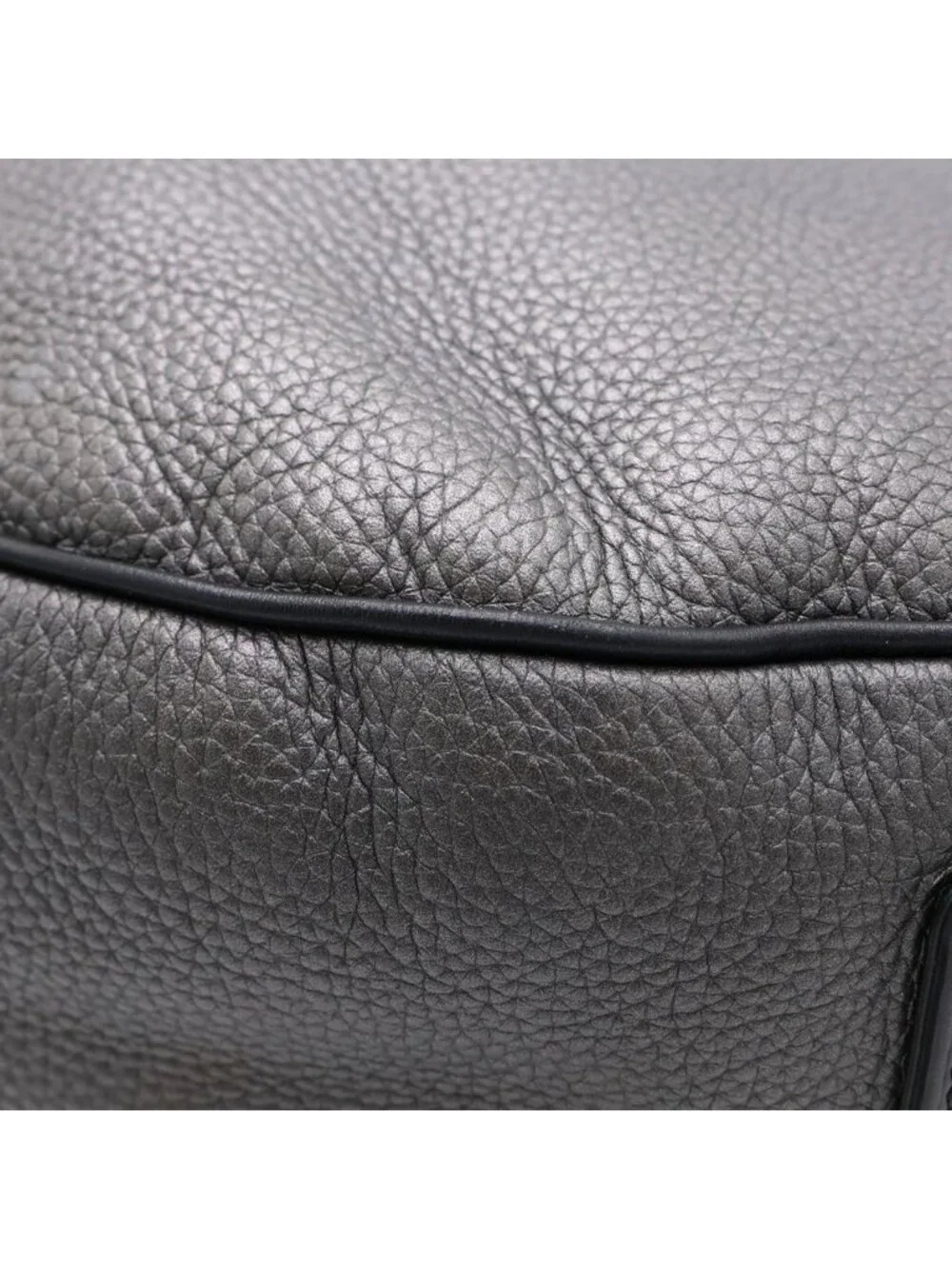 Louis Vuitton Alpha Hobo Shoulder Bag Black Leather Silver